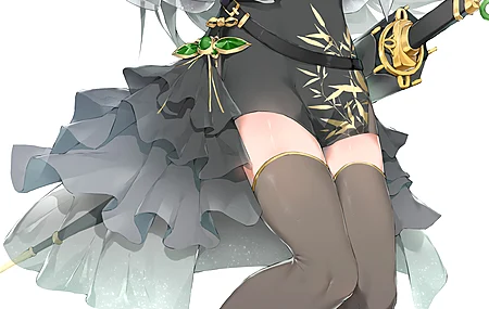 圣花 菩提 旗袍 动漫 女孩 极简主义 简单背景 白色背景 手机壁纸 4K壁纸