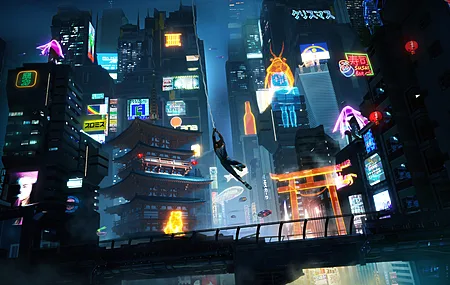 AI艺术 插图 蜘蛛侠 漫威 漫画 虚幻引擎 城市 景观 夜晚 建筑 摩天大楼 人物设计 灯光 4K壁纸