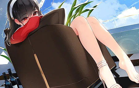 红眼 动漫 女孩 间谍过家家 格子 4K壁纸