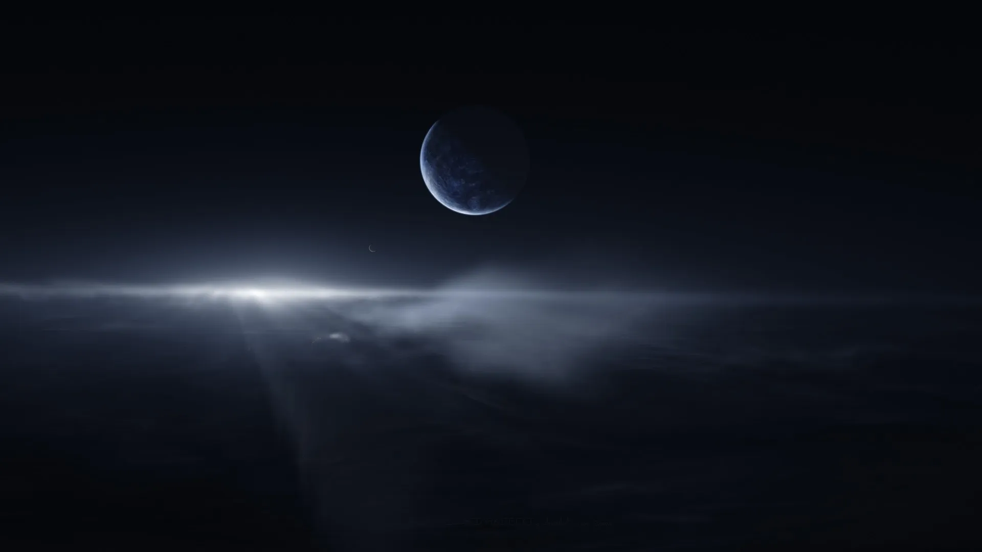 星空 太空 伽利 星星 月亮 星云 云 月光 太空艺术 AI艺术 4K壁纸
