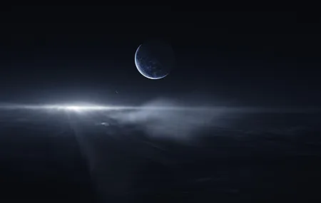 星空 太空 伽利 星星 月亮 星云 云 月光 太空艺术 AI艺术 4K壁纸