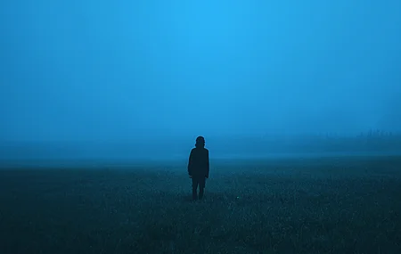 孤独 午夜 风景 夜晚 恐怖 黑暗 自然 简单背景 天空 悲伤 4K壁纸