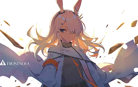 动漫 女孩 AI艺术 肖像 明日方舟 兽耳 兔子 女孩 兔耳 4K壁纸