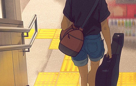 动漫 女孩 地铁 手机壁纸 4K壁纸