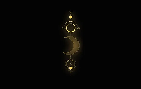 几何学 神圣 AI艺术 黑色背景 月球 太阳系 太阳 地球 4K壁纸