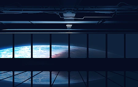 优雅 AI艺术 插图 宽屏 风景 环境 窗户 空间 空间艺术 房间 室内 倒影 科幻 4K壁纸