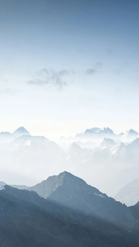 山顶 云 山 天空 雪 风景 自然 手机壁纸 4K壁纸