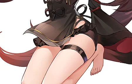 大腿 胡桃 原神 动漫 女孩 手机壁纸 4K壁纸