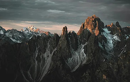 风景 雪 云 自然 山脉 4K壁纸