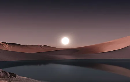 AI艺术 风景 水 倒影 太阳 自然 天空 4K壁纸