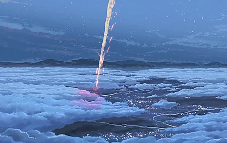 动漫 你的名字 陨石 流星 天空 爱情 浪漫 4K壁纸