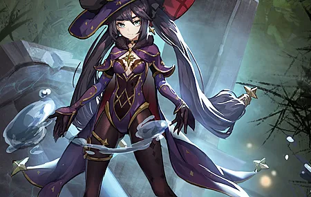 图片 动漫 女孩 女巫 魔法 水魔法 手机壁纸 4K壁纸