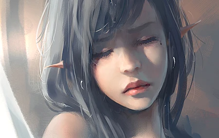 女人 脸 精灵 奇幻女孩 奇幻艺术 图片 4K壁纸