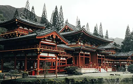 房屋 建筑 寺庙 山林 4K壁纸