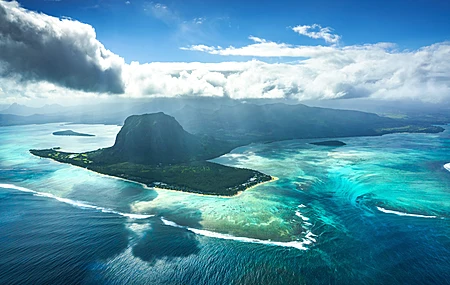 自然 风景 云 天空 海岸 水 海 波浪 珊瑚礁 山脉 远景 海滩 4K壁纸