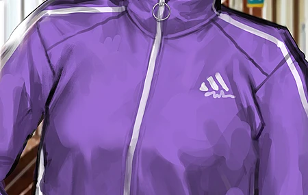 原创 人物 深色 绘图 运动服 运动衫 紧身裤 走廊 手机壁纸 4K壁纸