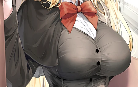 金发 蓝眼睛 百合 动漫 女孩 书籍 服装 艺术作品 手机壁纸 4K壁纸