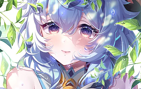 蓝发 动漫 少女 原神 感宇 原神 4K壁纸