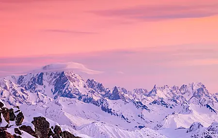 自然 风景 天空 云 山脉 岩石 雪 冬天 4K壁纸