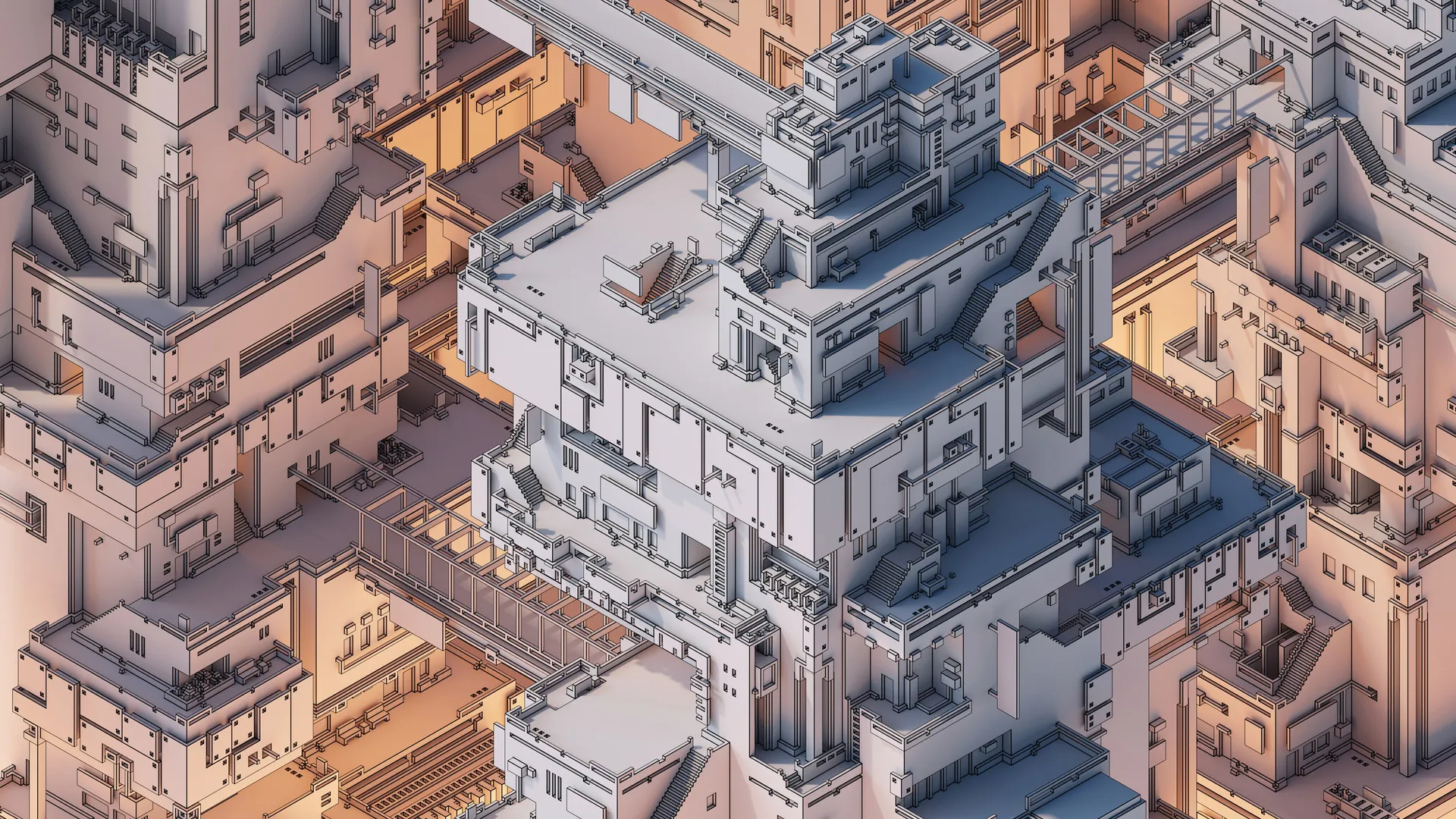 艺术 城市 景观 细节 建筑 AI艺术 插图 4K壁纸