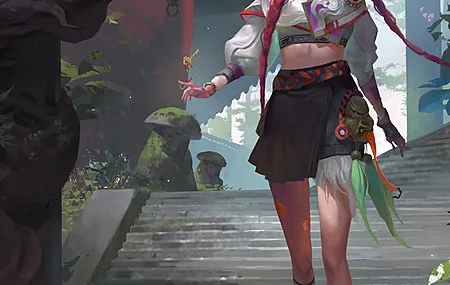 女性 幻想艺术 楼梯 手机壁纸 4K壁纸