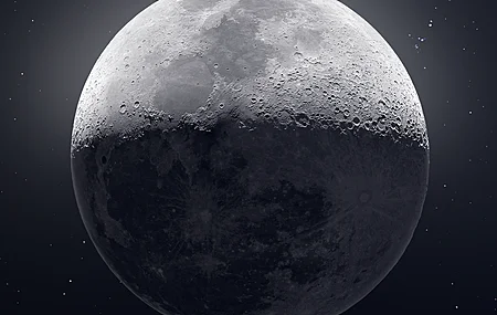 月亮 太空 太空艺术 新月 星星 手机壁纸 4K壁纸