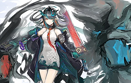 黄昏 战士 动漫 女孩 龙女  4K壁纸