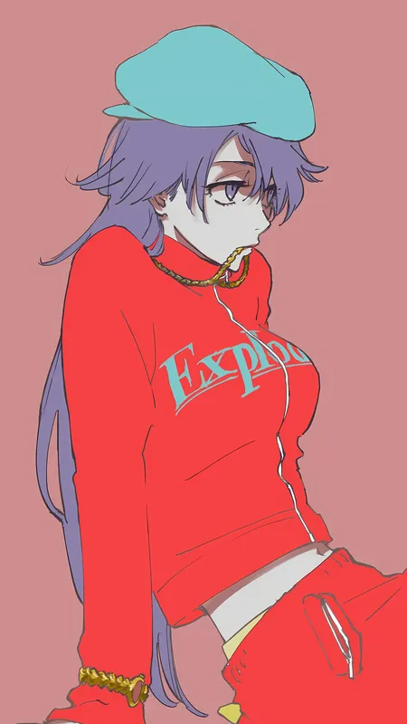 极简主义 ai 帽子 女人 女孩 运动服 手机壁纸 8K壁纸
