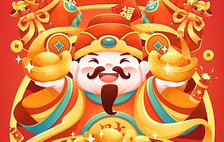 财神 招财 手机壁纸 2K壁纸
