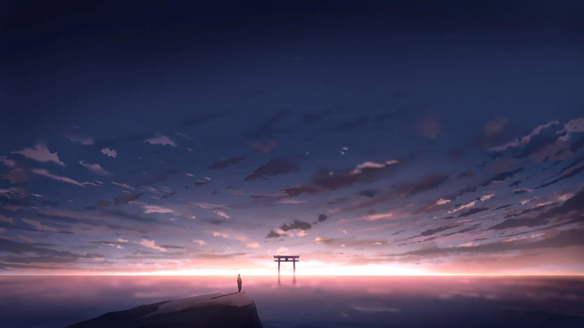 风景 地平线 日落 4K壁纸