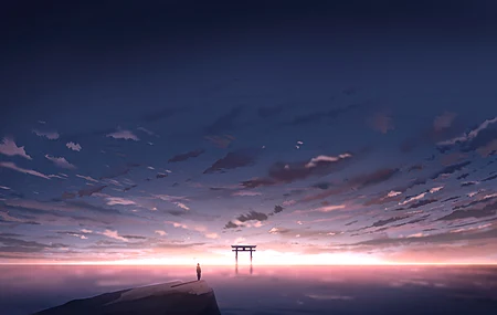 风景 地平线 日落 4K壁纸
