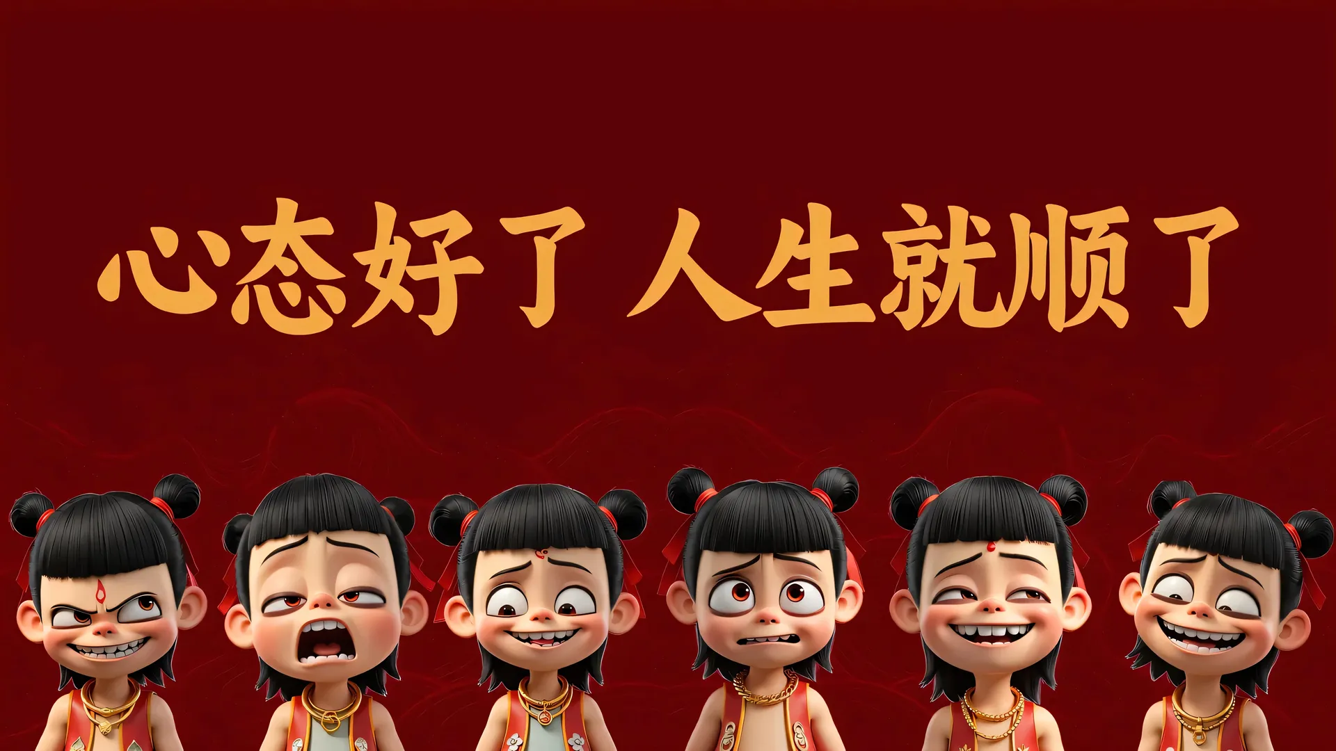 心态 哪吒 打工人 魔童闹海 4K壁纸