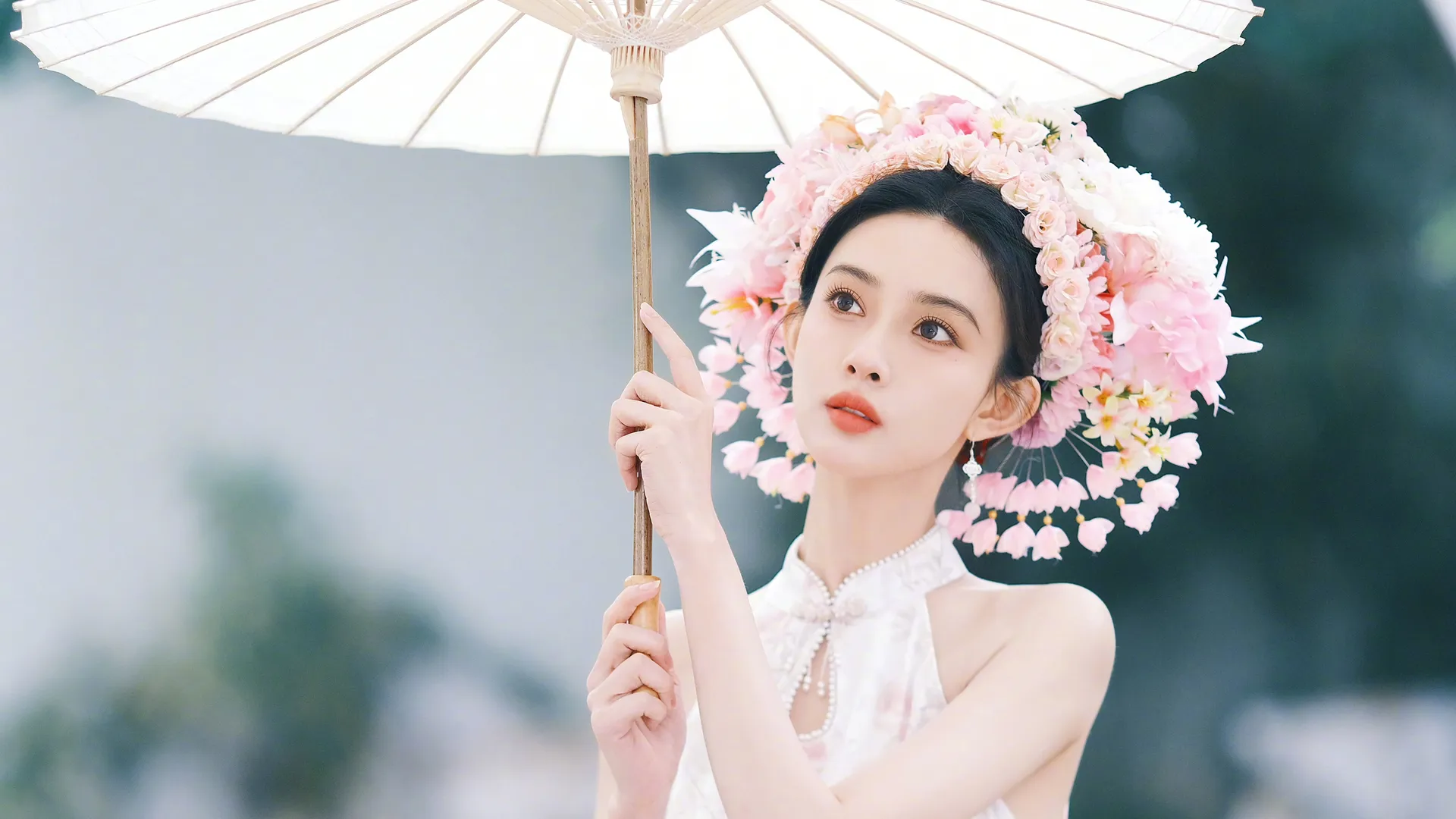 古风 油纸伞 美女 孟子义 4K壁纸 4K壁纸