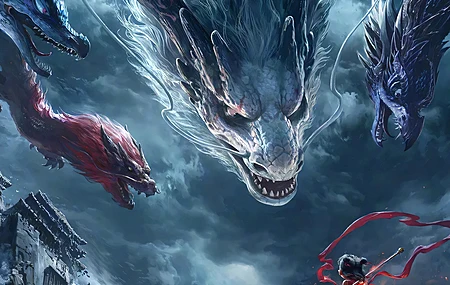 龙王 哪吒 4K 壁纸 魔童闹海 海龙 巨龙 东方龙 手机壁纸