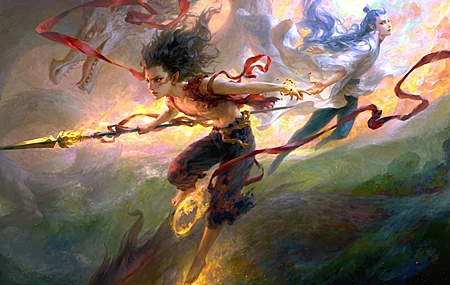 哪吒 敖丙 高清 手绘 4K 魔童闹海 4K壁纸