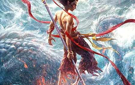 哪吒 魔童闹海 4K 全屏 手机 壁纸 图片 手机壁纸