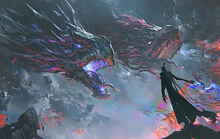 申公豹 龙 绘画 4K 高清壁纸 哪吒 魔童闹海 4K壁纸