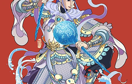 敖丙 哪吒 魔童闹海 高清 插画 4k 手机 壁纸 竖屏 手机壁纸
