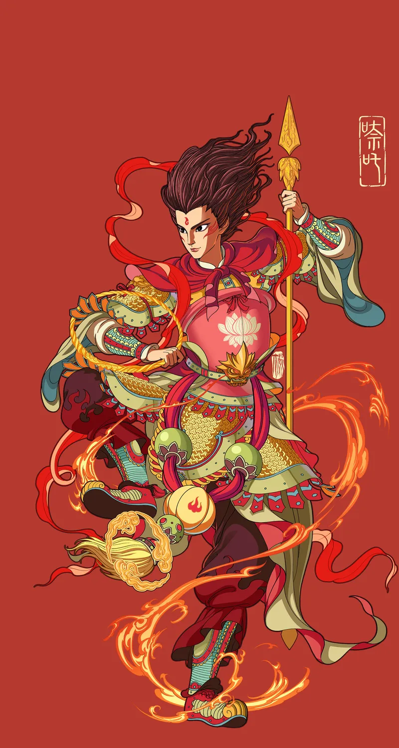 敖丙 哪吒 魔童闹海 高清 插画 4k 手机 壁纸 竖屏 手机壁纸