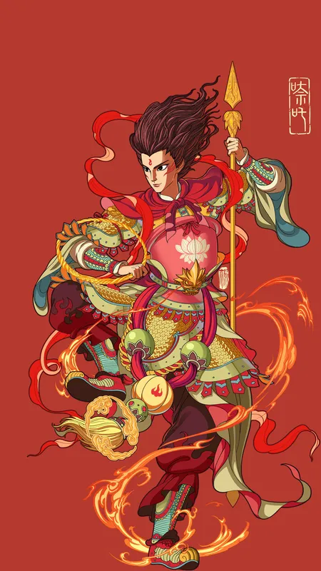 敖丙 哪吒 魔童闹海 高清 插画 4k 手机 壁纸 竖屏 手机壁纸