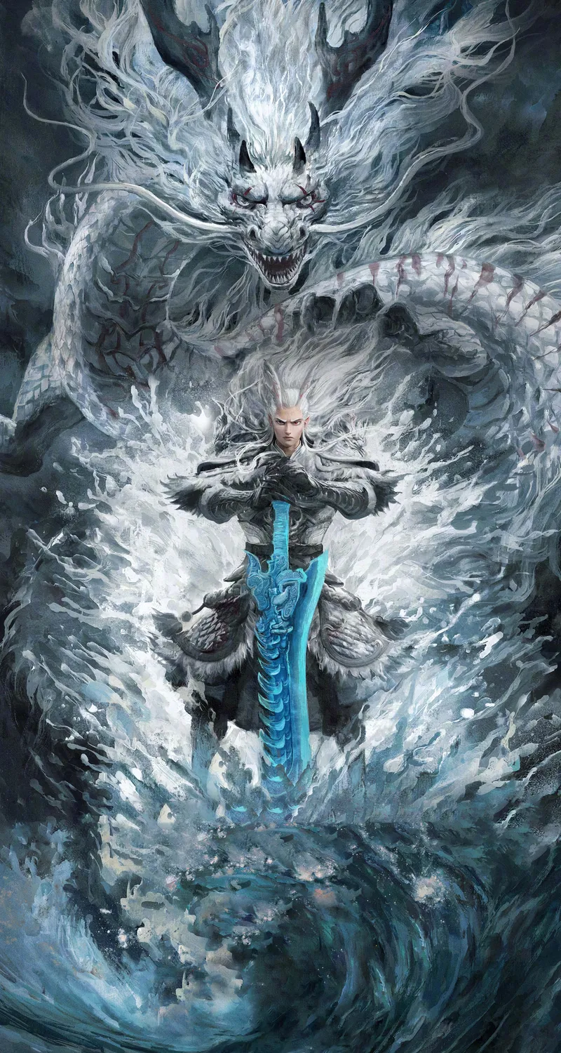 敖光 水墨 哪吒 魔童闹海 4K壁纸