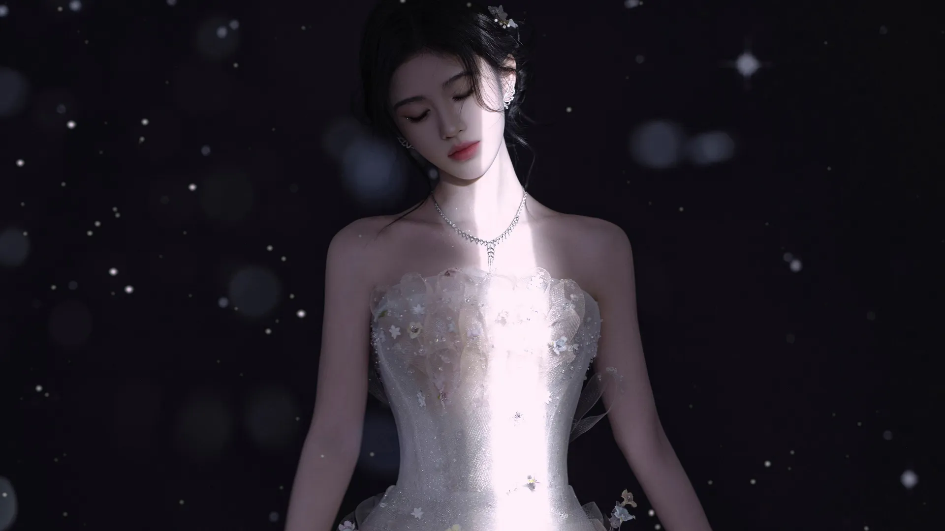 鞠婧祎 闭眼 唯美 4k 美女 壁纸 4K壁纸