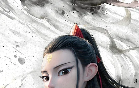 哪吒 魔童闹海 鹤童 水墨 5k 手机壁纸 手机壁纸 1080P壁纸