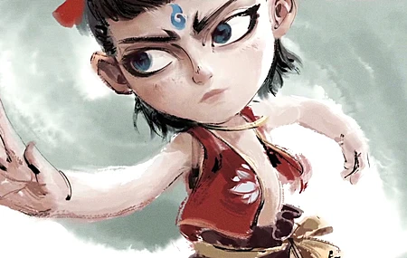水墨 哪吒 唯美 带鱼屏 高清 壁纸 魔童闹海 2K壁纸