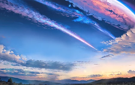 唯美风景 天空 流星 治愈 4K壁纸