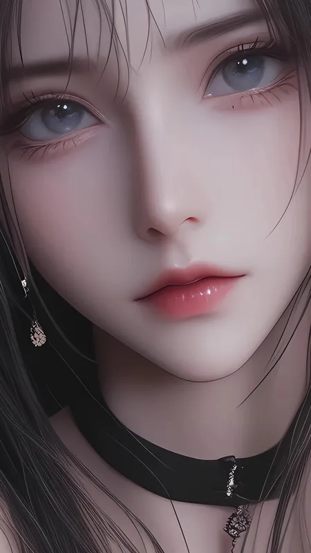唯美 长发 动漫 美女 暗色 4k 全屏 手机 壁纸 图片 手机壁纸 2K壁纸