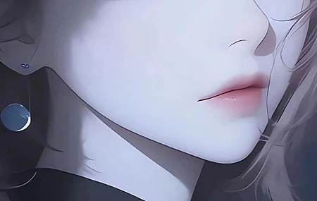 动漫 短发 女孩 蓝玫瑰 4k 手机 壁纸 手机壁纸 2K壁纸