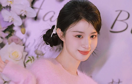 粉色毛衣 可爱 美女 王楚然 带鱼屏 2K壁纸