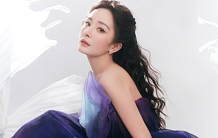 蓝紫色 裙子 美女 杨幂 4K壁纸 4K壁纸