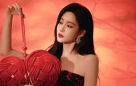 孟子义 开工 红裙 美女 带鱼屏 壁纸 2K壁纸
